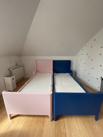 IKEA BUSUNGE KOMPET OKAZJA granatowe Szafa/ komoda/ łóżeczko+materac