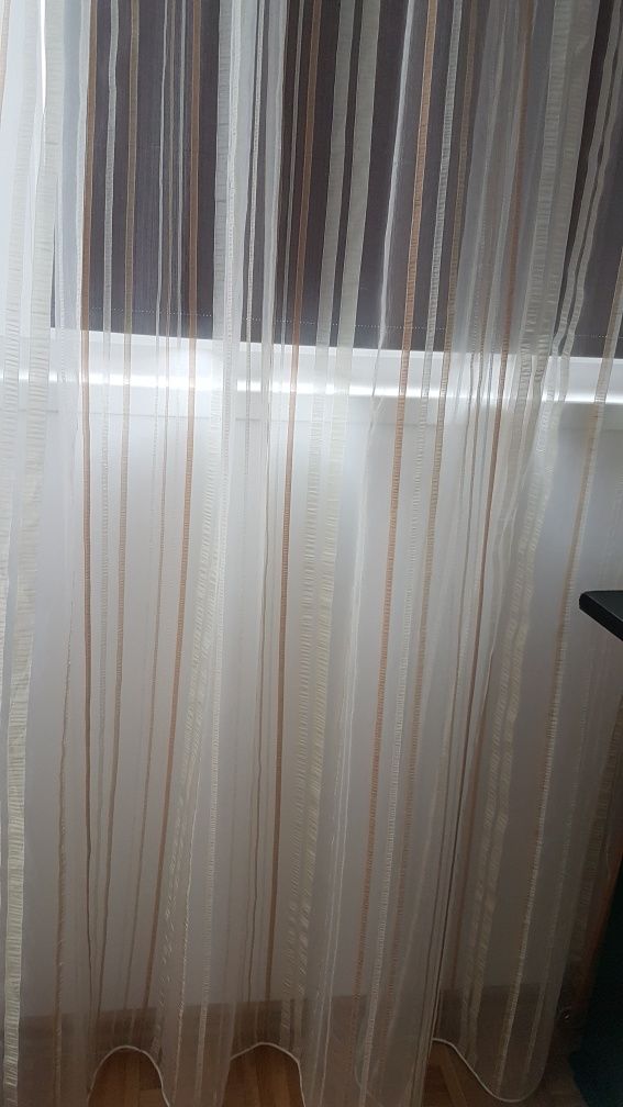 Gotowa firanka z organtyny kreszowanej wysokość 2,50 na karnisz 4,10