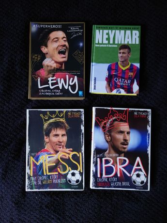 Ibra, Lewy, Neymar, Messi - książki biograficzne dla dzieci