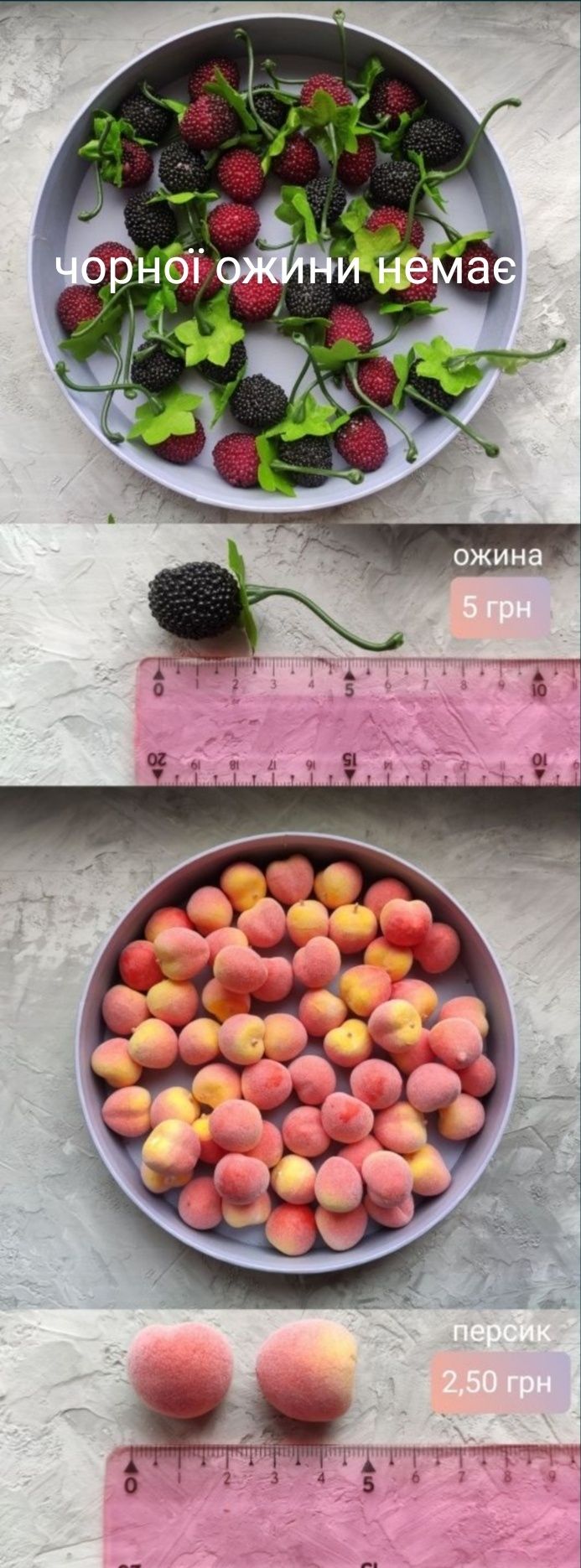 Штучні фрукти, ягоди для декору та рукоділля