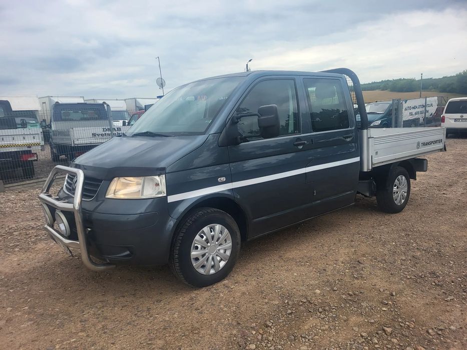 Volkswagen Transporter  2.5TDI 130KM Automat Doka Brygadówka 6 Osób Kolor Alu