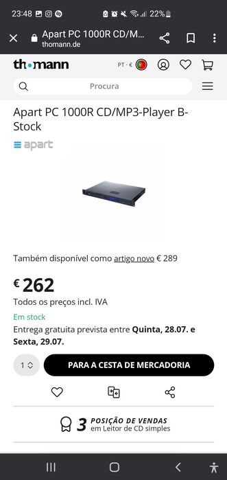 Leitor Cds / Usb / Sd - Apart Pc1000r  Mp3/Digital