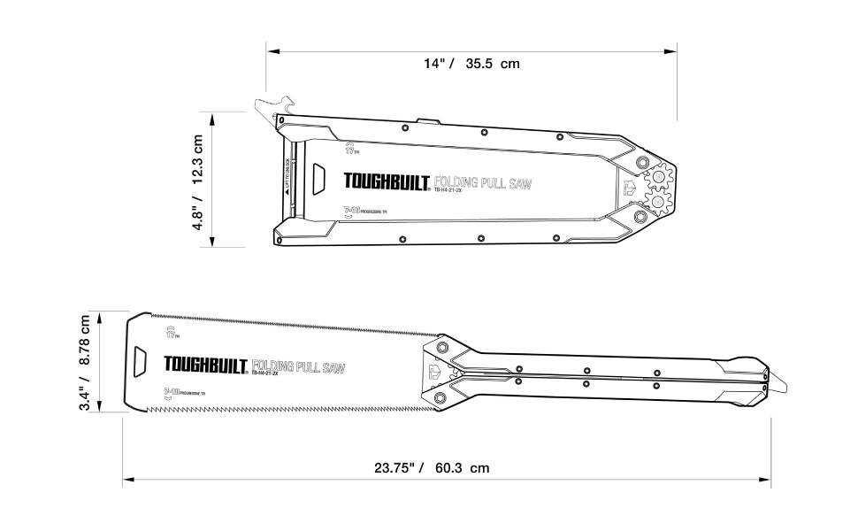 Складная японская пила ToughBuilt TB-H4-21-2X