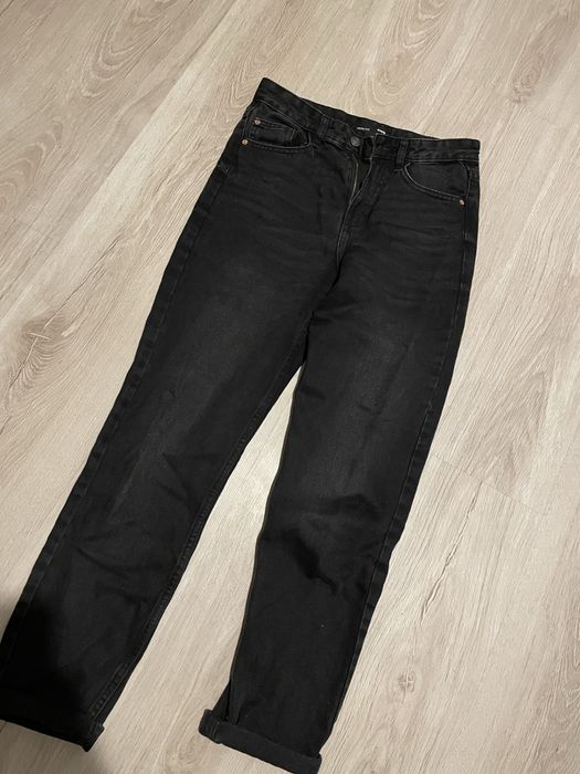 Джинси мом чорні