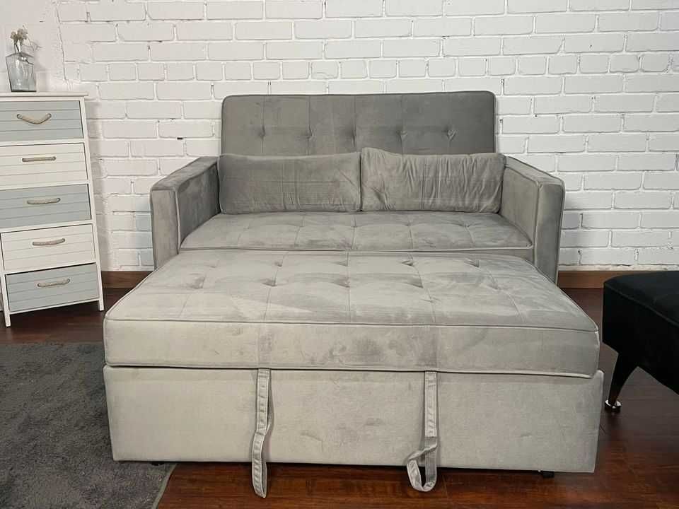 Novo sofa cama cinza  - 2 lugares + envio