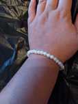 Pulseira pérola branca