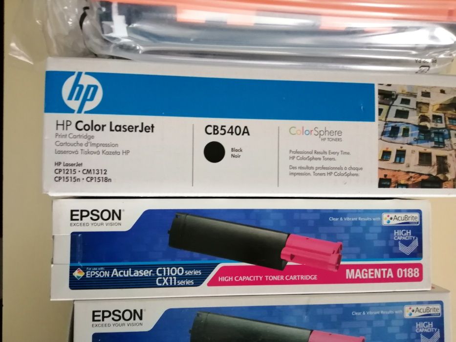 Cartuchos de Toner Epson e HP completamente novos
