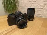 Minolta XG-2 - 50mm f1.7, 35-140mm f3.8-5.3, datownik, zestaw !
