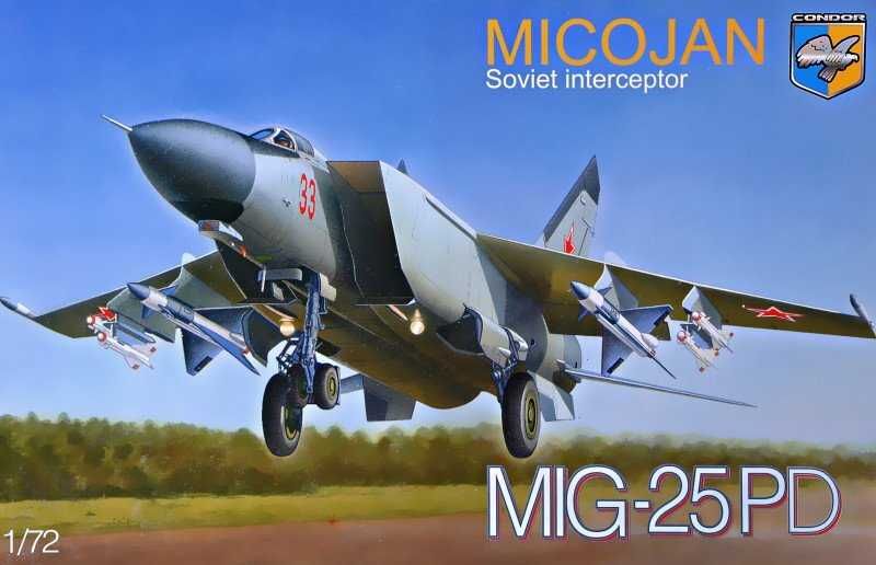 Сборная модель CONDOR 1:72 перехватчик MIG-25 PD MICOJAN