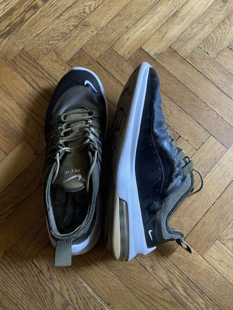 Кроссовки Nike Air Max Axis, Найк, Эир, Аир, чёрный, оливковый.