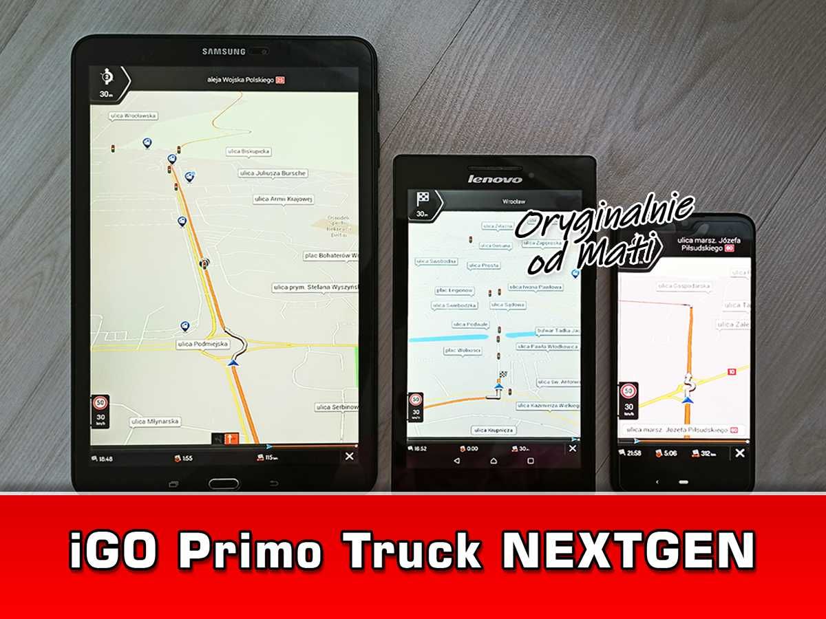 Nawigacja samochodowa TIR Ciężarówka iGO Nextgen Truck Android Windows