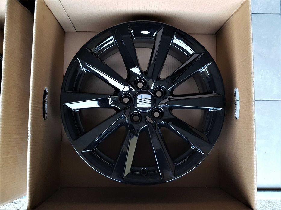 Alufelgi 16 5x100 Audi A1 A3 8L TT Seat Ibiza Leon Arona Czarne ! 489#