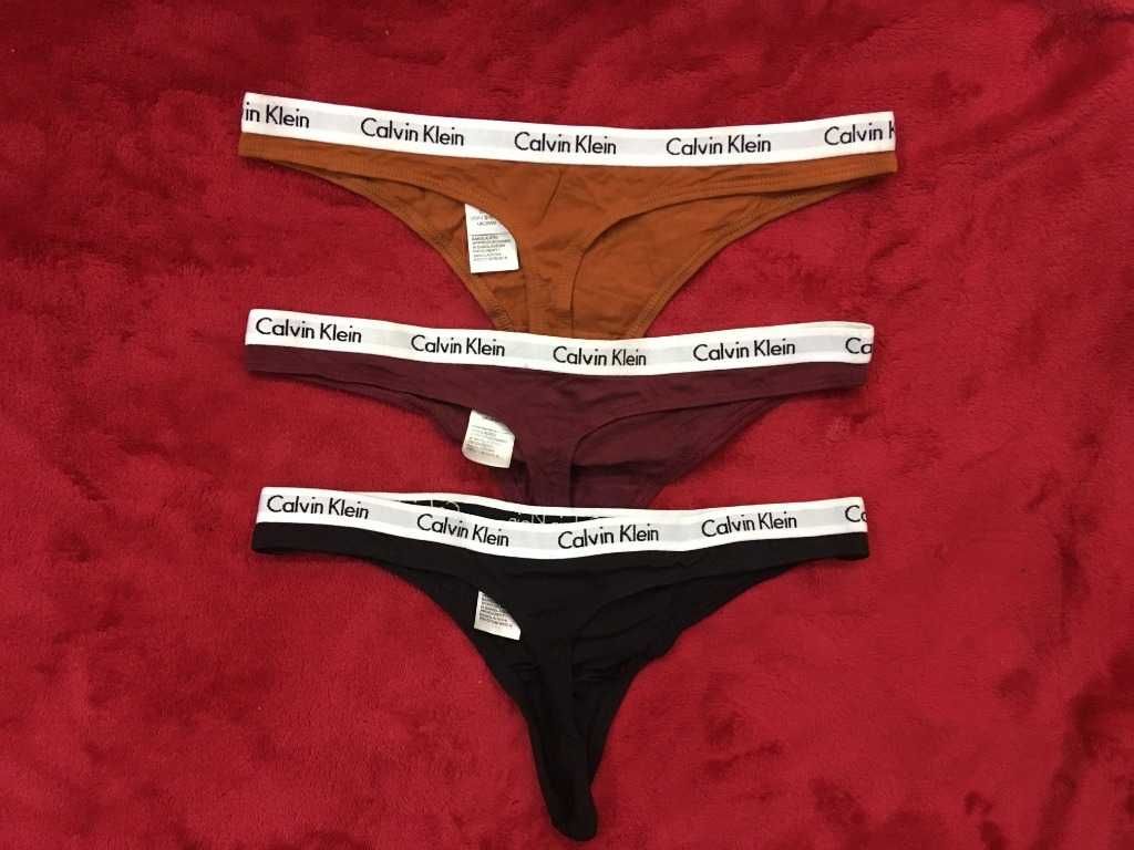 CALVIN KLEIN stringi damskie 3 pack nowe oryginał rozmiar M