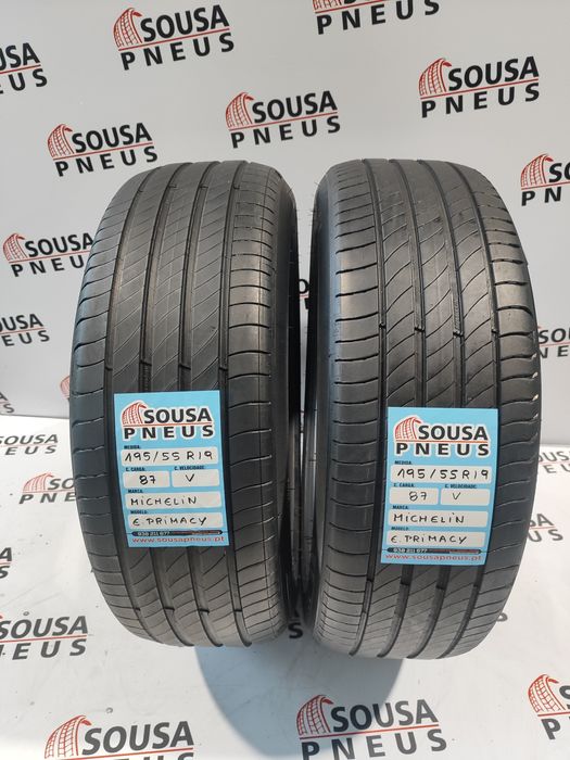 2 pneus semi novos 195-55R19 Michelin - Oferta dos Portes