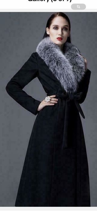 Зимнее пальто/Шерсть/Чернобурка