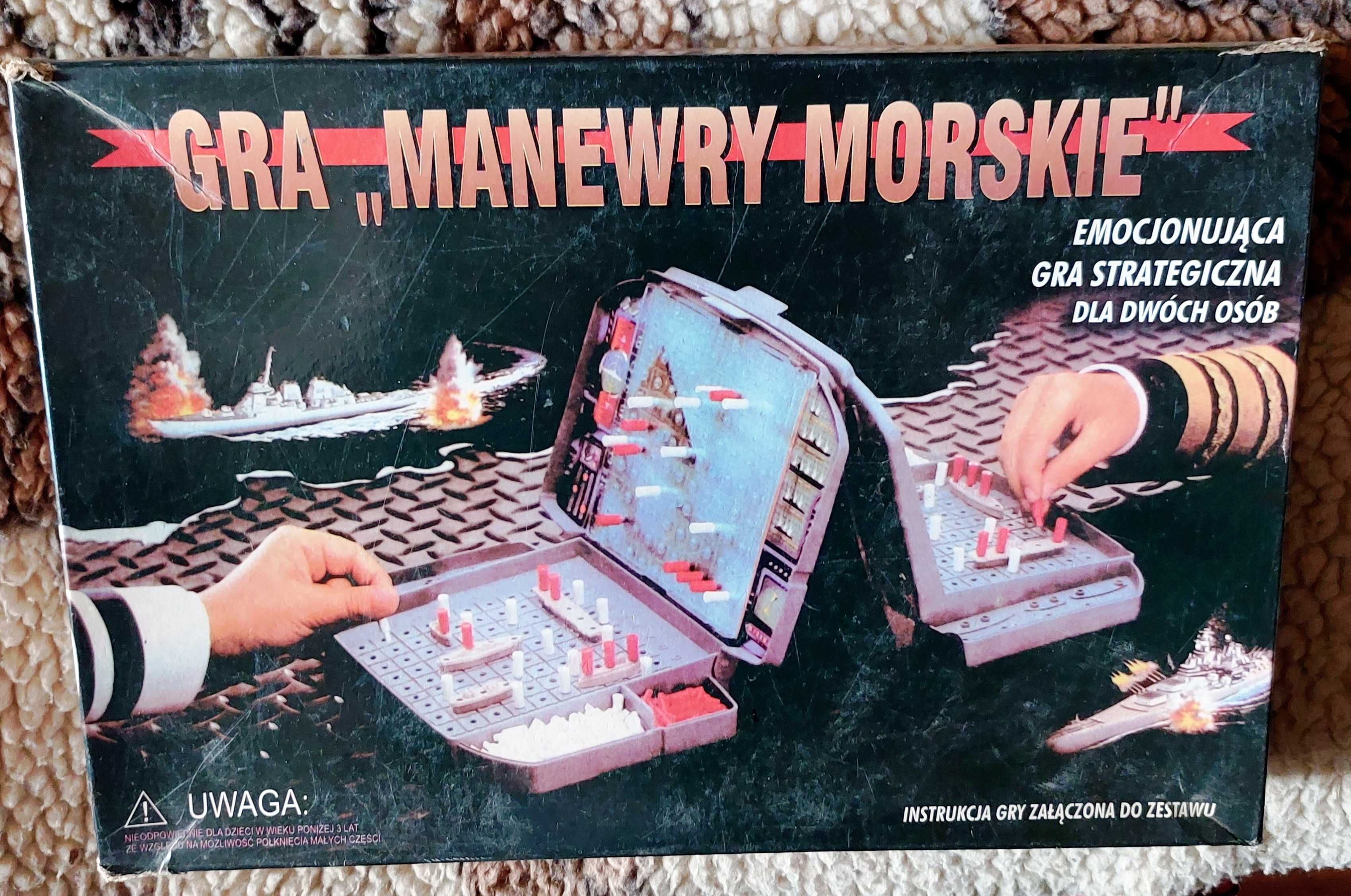 GRA MANEWRY MORSKIE | stara gra RETRO strategiczna dla dwóch osób