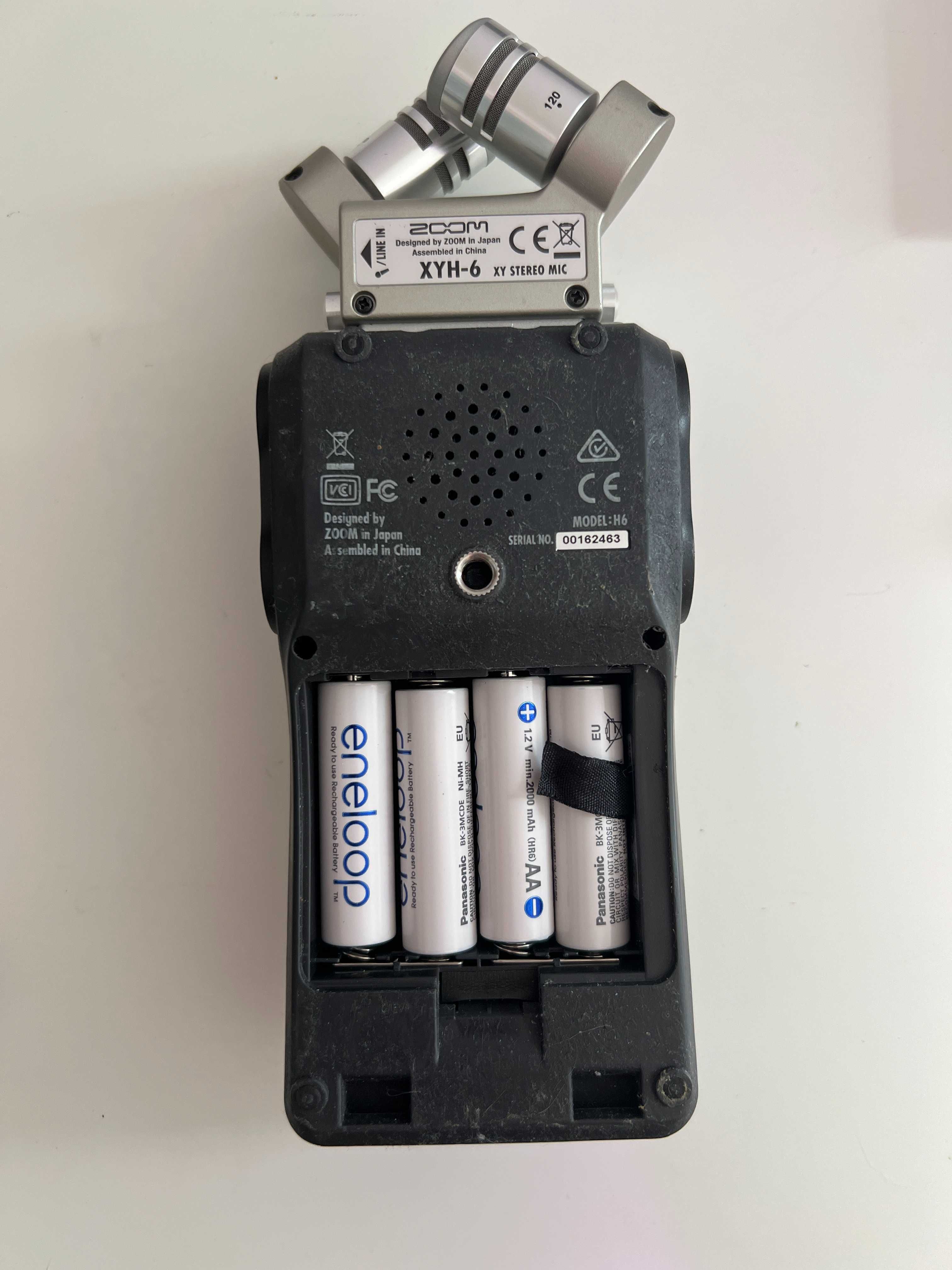 Rejestrator Audio Zoom H6 + 2 Kapsuły + Zestaw Panasonic Eneloop