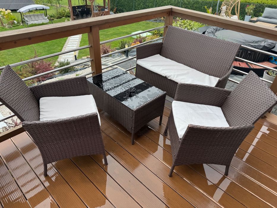 Komplet wypoczynkowy na taras