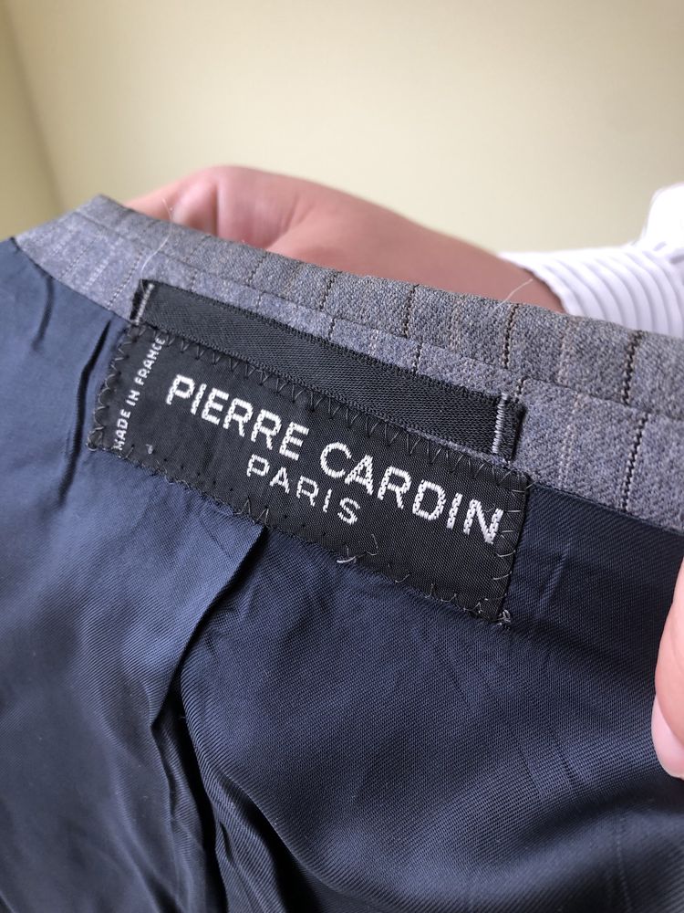 Чоловічий піджак Pierre Cardin / сірий блейзер в лінію / пиджак