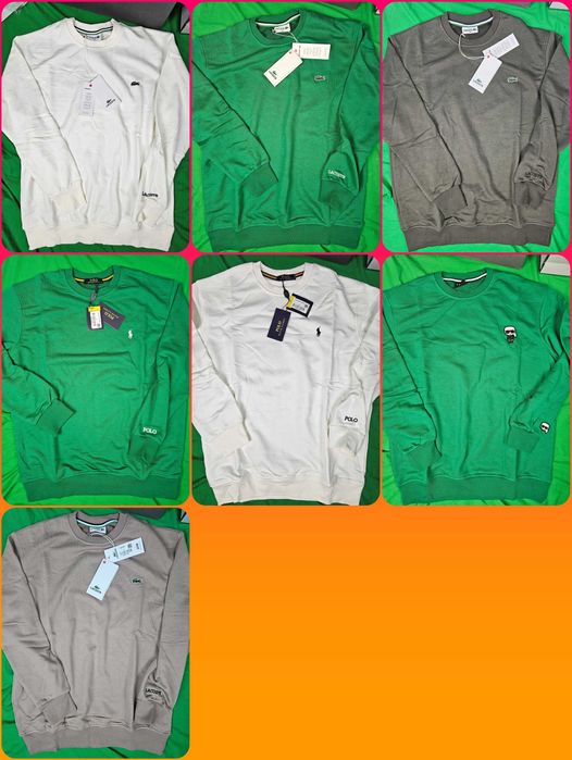 Bluza męska z dzianiny z malym logo bluzy Ralph Lauren Premium Lacoste