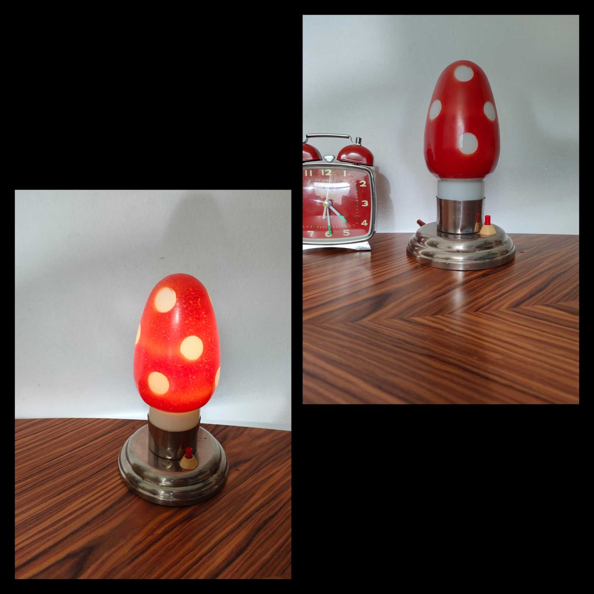 Lampa, lampka Grzybek, art deco, lata 30, PRL, vintage