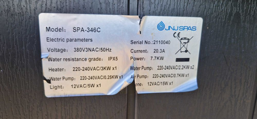 Jakuzzi ogrodowe z hydromasażem 220X220 MOG-1346 Wanna SPA