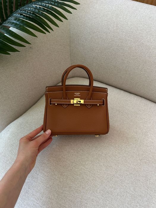 Сумка Hermes Birkin 20 Brown шкіра