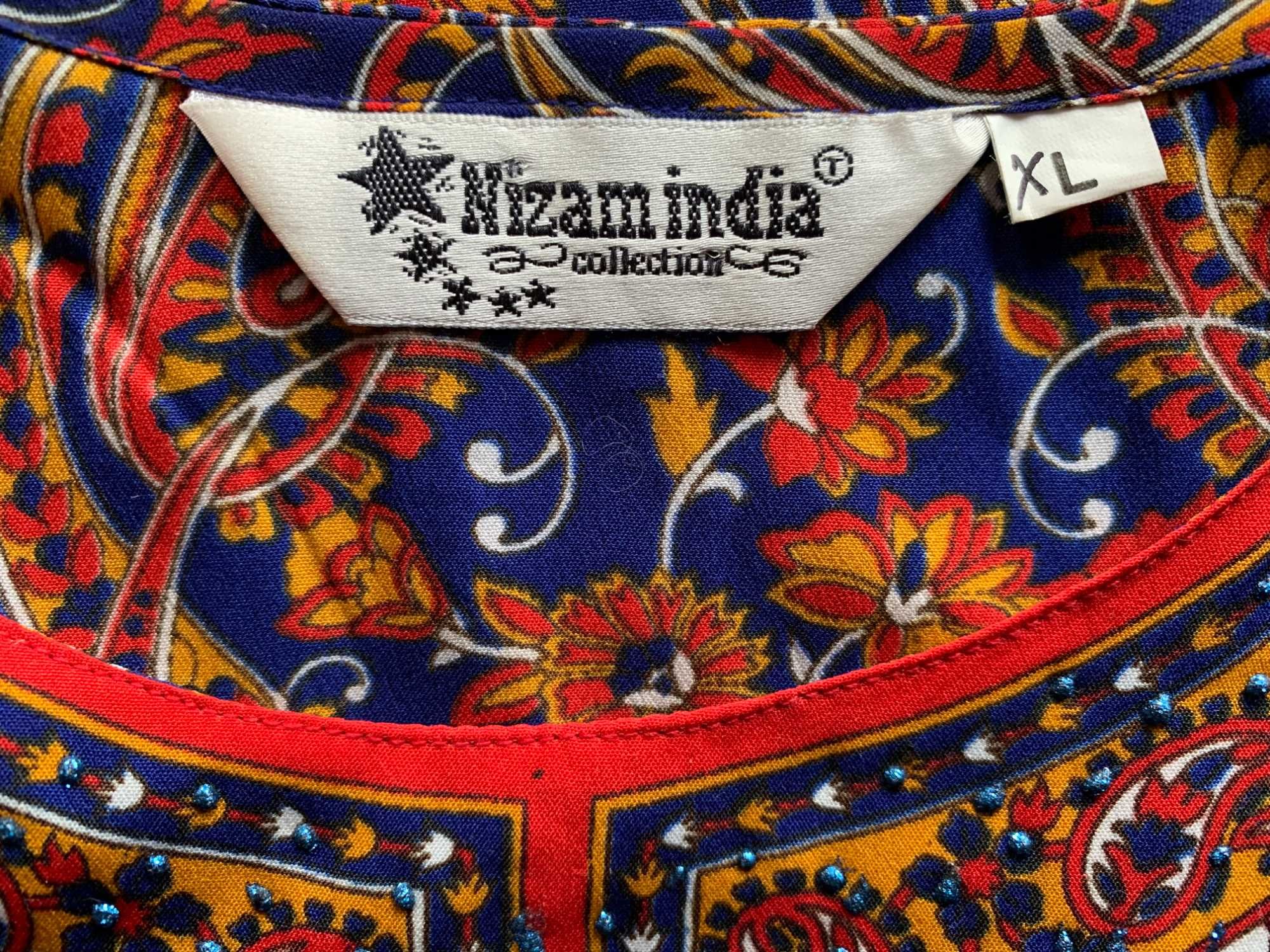Nowa bawełniana prześliczna indyjska sukienka tunika plus size