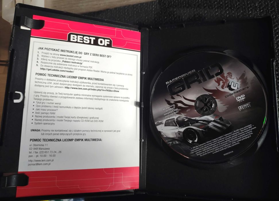 Gra komputerowa - Racedriver GRID- DVD