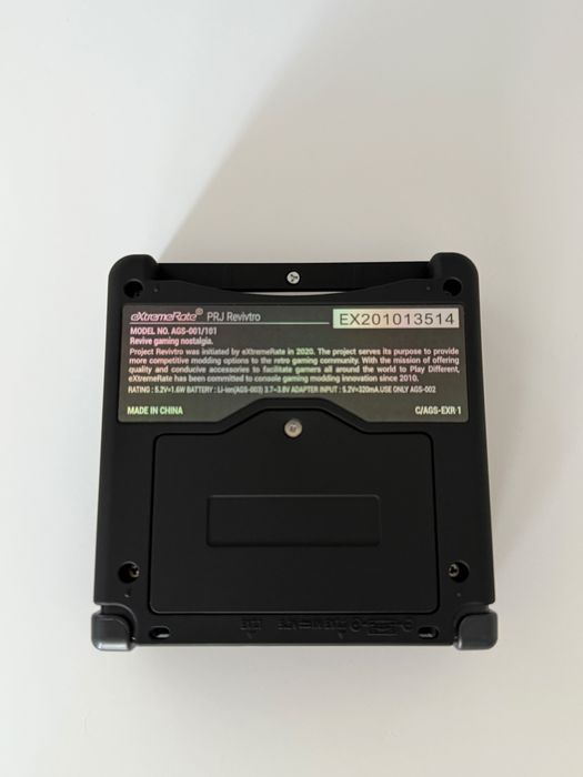 Gameboy advance SP IPS v5 extremeRate shell USBC Battery mod