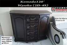 Komoda 120` (2S-4D) Dąb Bekas Producent Mebli Stylowych Premium