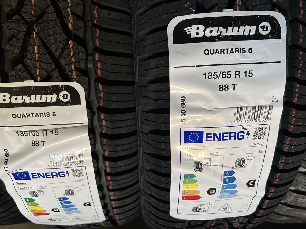 4 NOWE - opony CAŁOROCZNE wielosezonowe - CONTINENTAL BARUM 185/65/15
