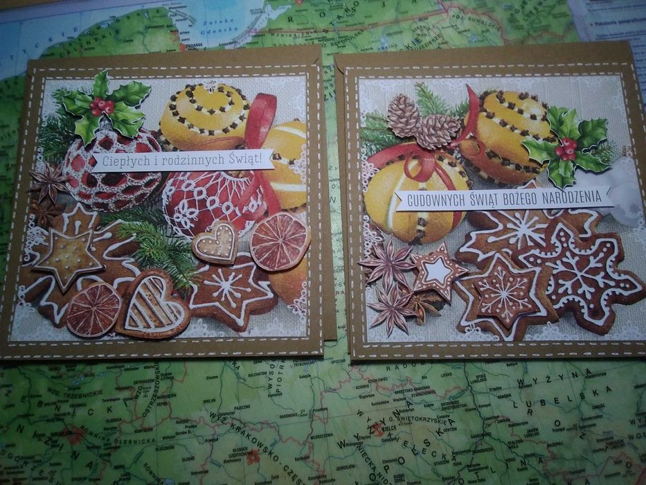 Ręcznie robione kartki Świąteczne