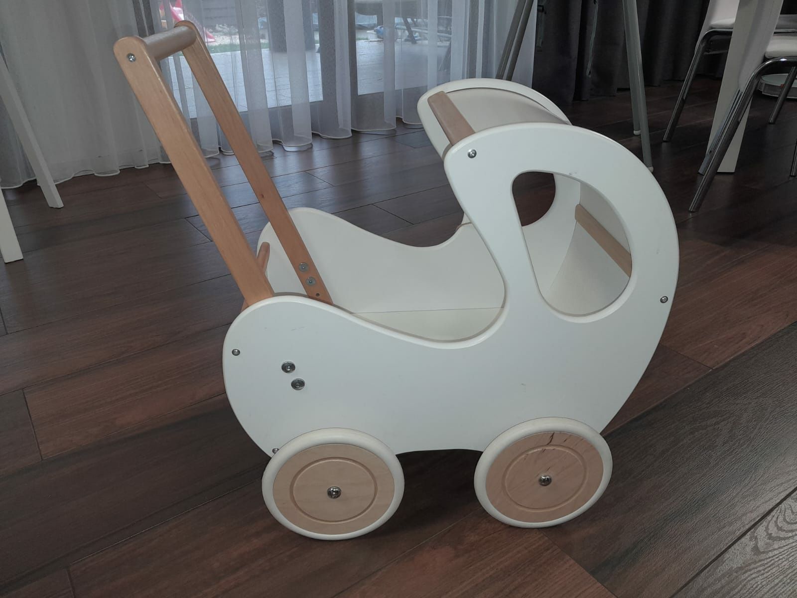 Drewniany wózek dla lalek pchacz RETRO baby concept, jak nowy!