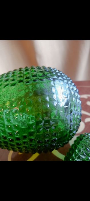 Szmaragdowa karafka Vintage Empoli w stylu genie