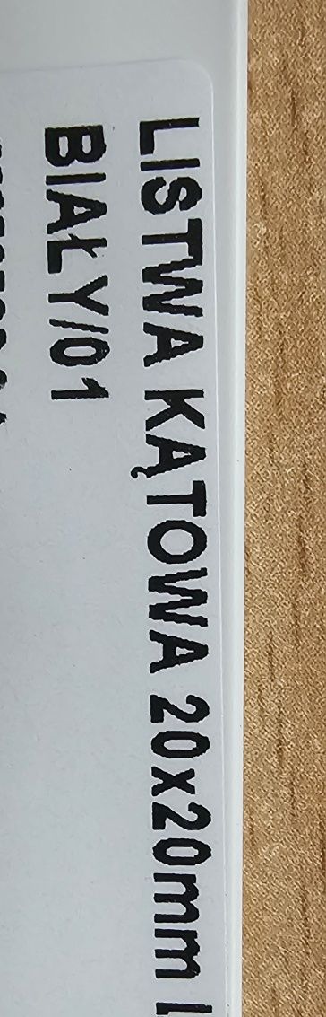 Listwa kątowa biala odpad 48 cm