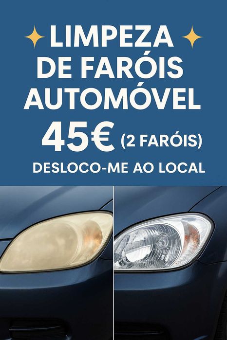 Limpeza de Faróis Automóvel –  Vou Até Si