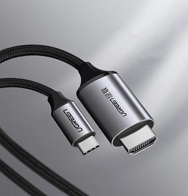 Ugreen kabel przewód HDMI - USB Typ C 4K 60 Hz 1,5 m czarno-szary (MM1