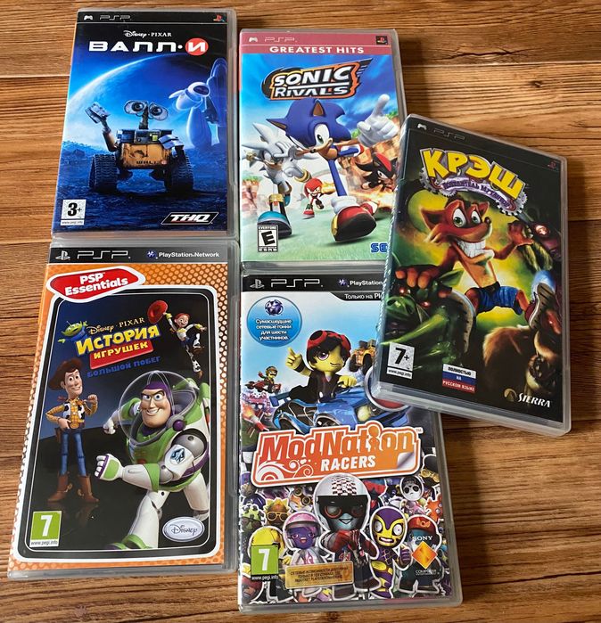 Sony PSP: God of War, Need for Speed, Крэш, Sonic, ВАЛЛ-И
