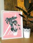Plakat grafika A3 motyw roślinny monstera deliciosa