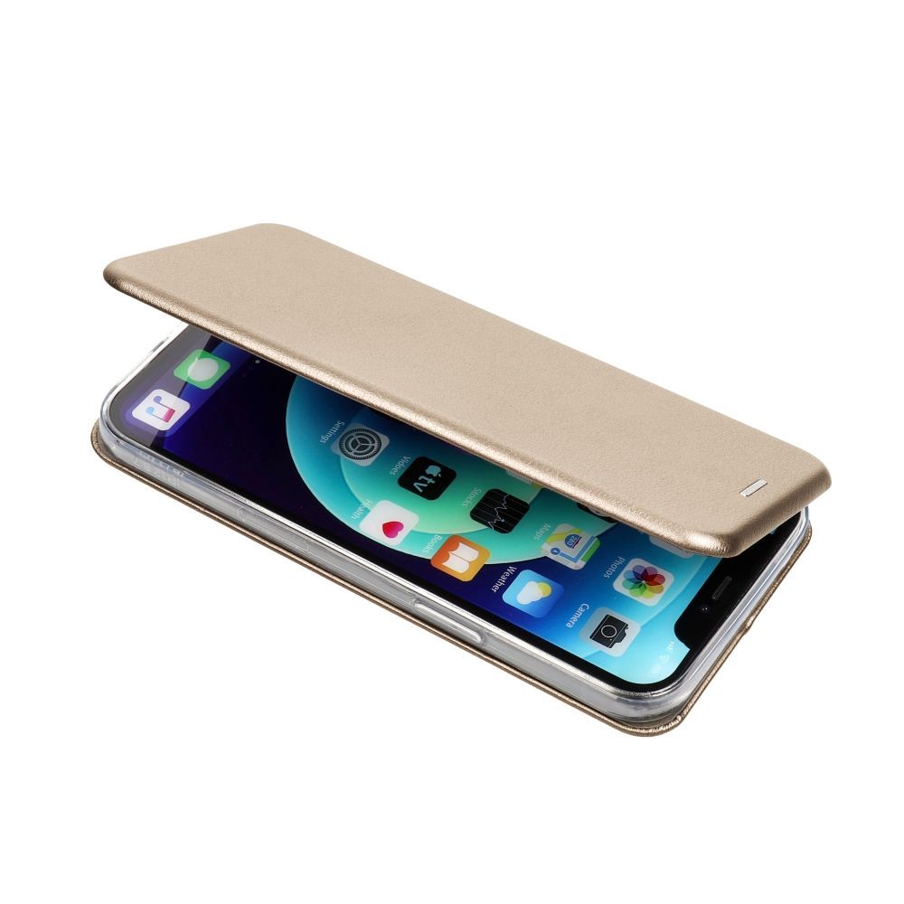 Etui Z Klapką Elegance Do Samsung A15 Złoty + Szkło 9H