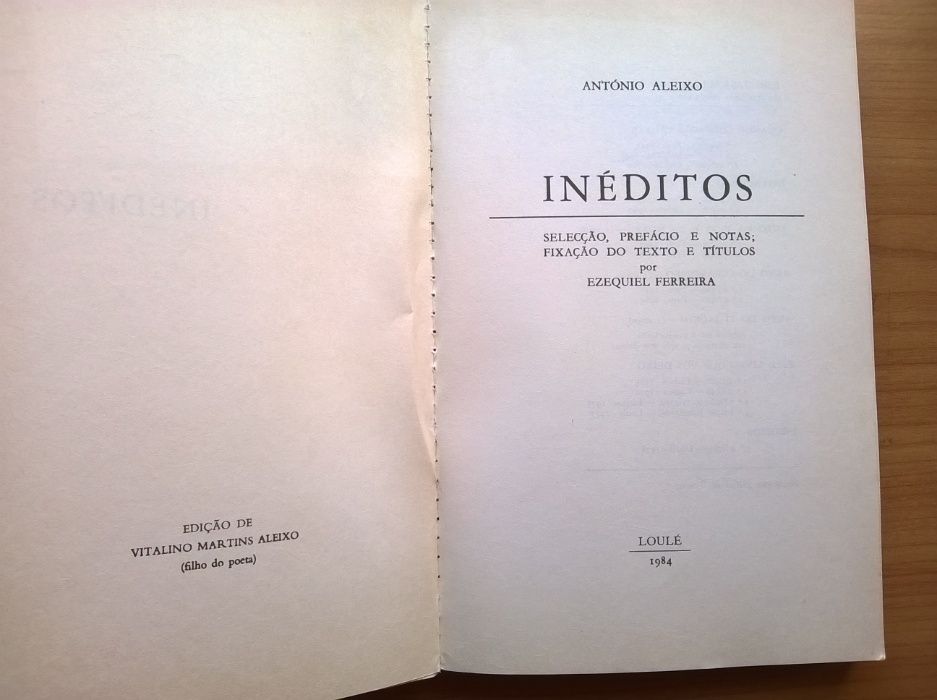 "Inéditos" de António Aleixo