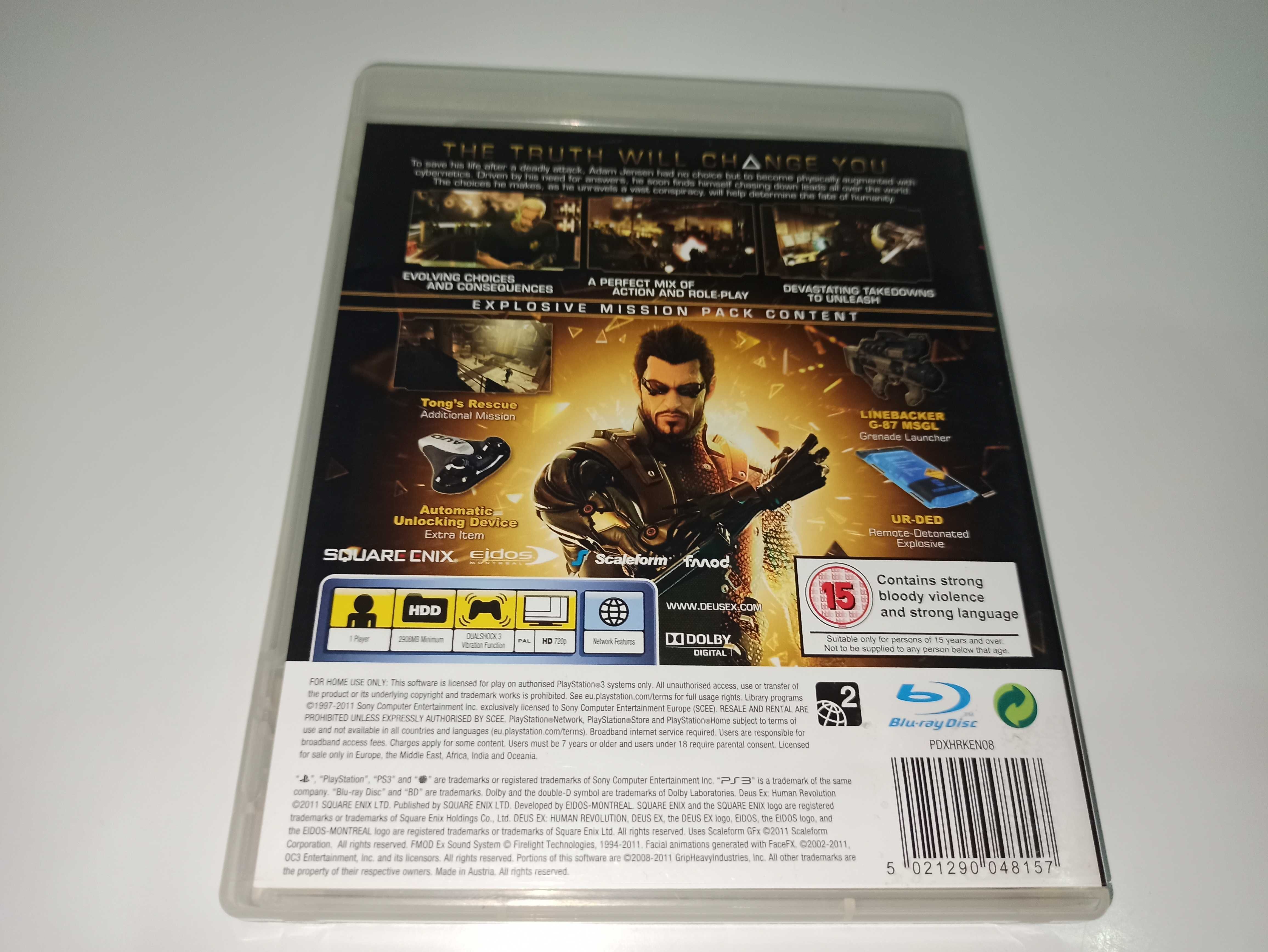 ps3 DEUS EX HUMAN REVOLUTION RPG SF cyber punk klimta akcja