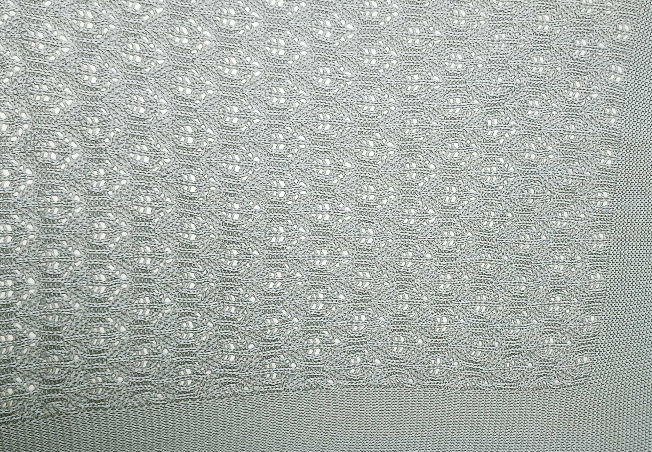 Kocyk ażurowy SZARY EKO 100% bawełna 80/80 cm