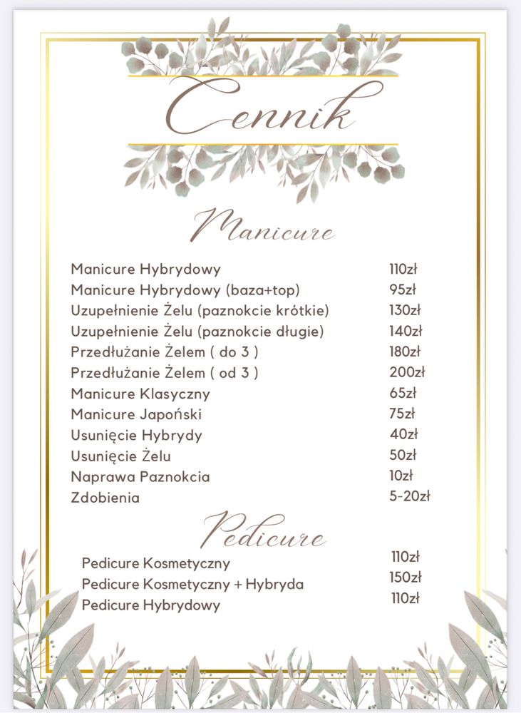 Oferta Promocyjna -30% na caly cennik! Paznokcie hybrydowe i żelowe!