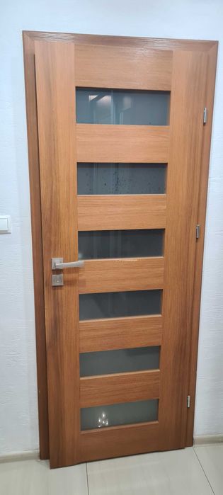 Drzwi złoty dąb ryflowane