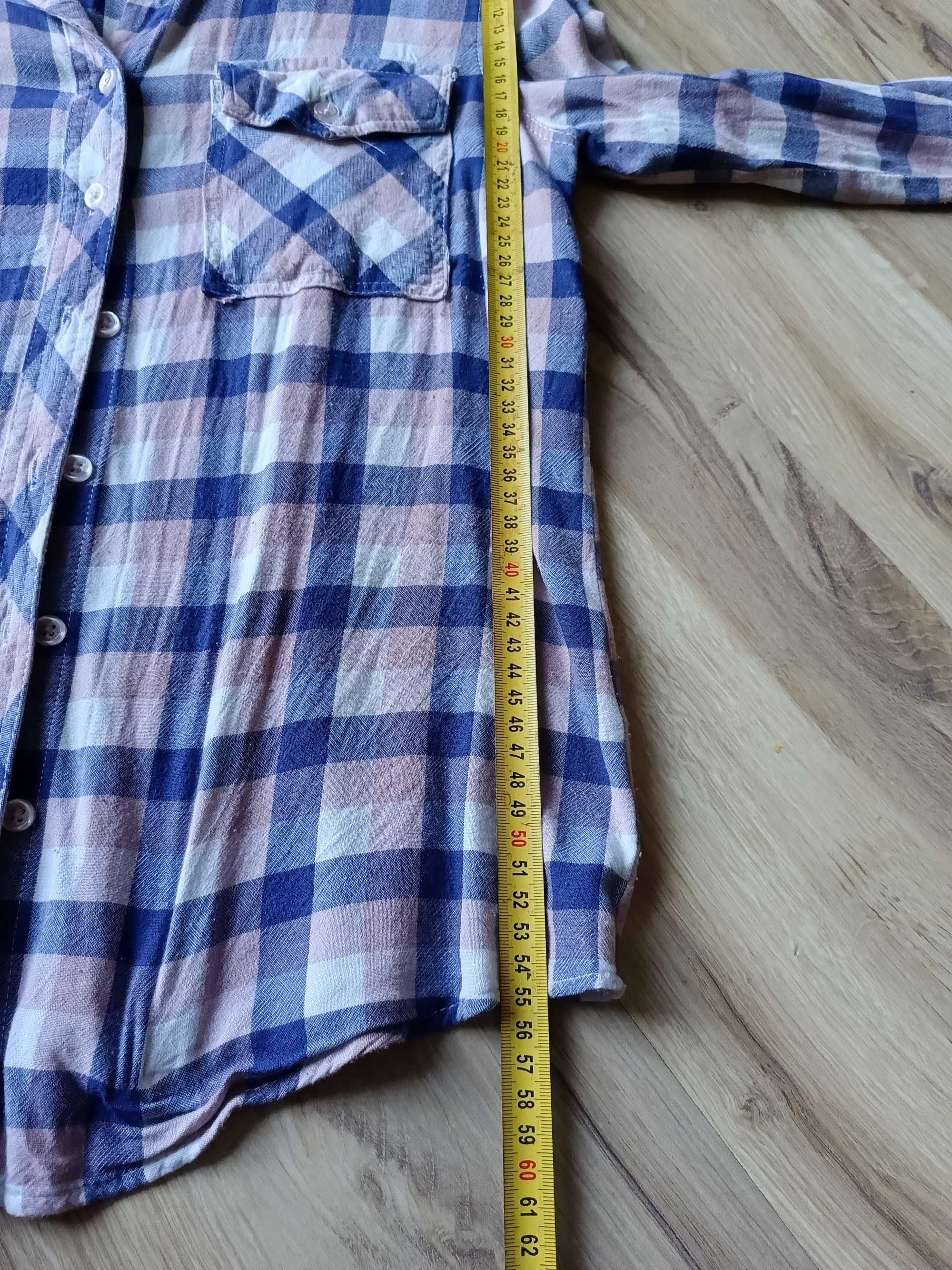 Koszula flanelowa w kratę damska rozmiar M 38