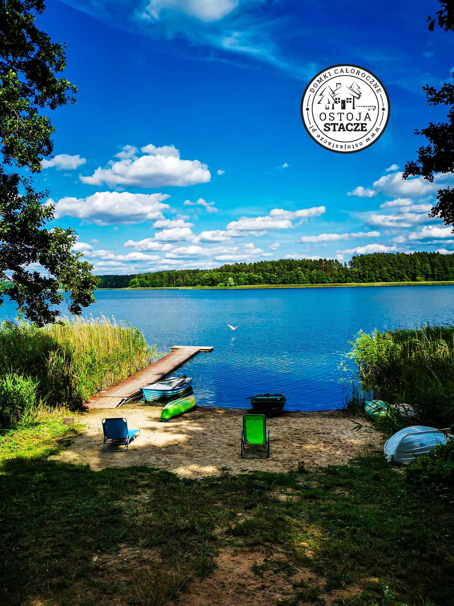 Noclegi domek Promocja Mazury jacuzzi bania sup linia brzegowa lodka