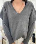 Camisola malha cinza Zara