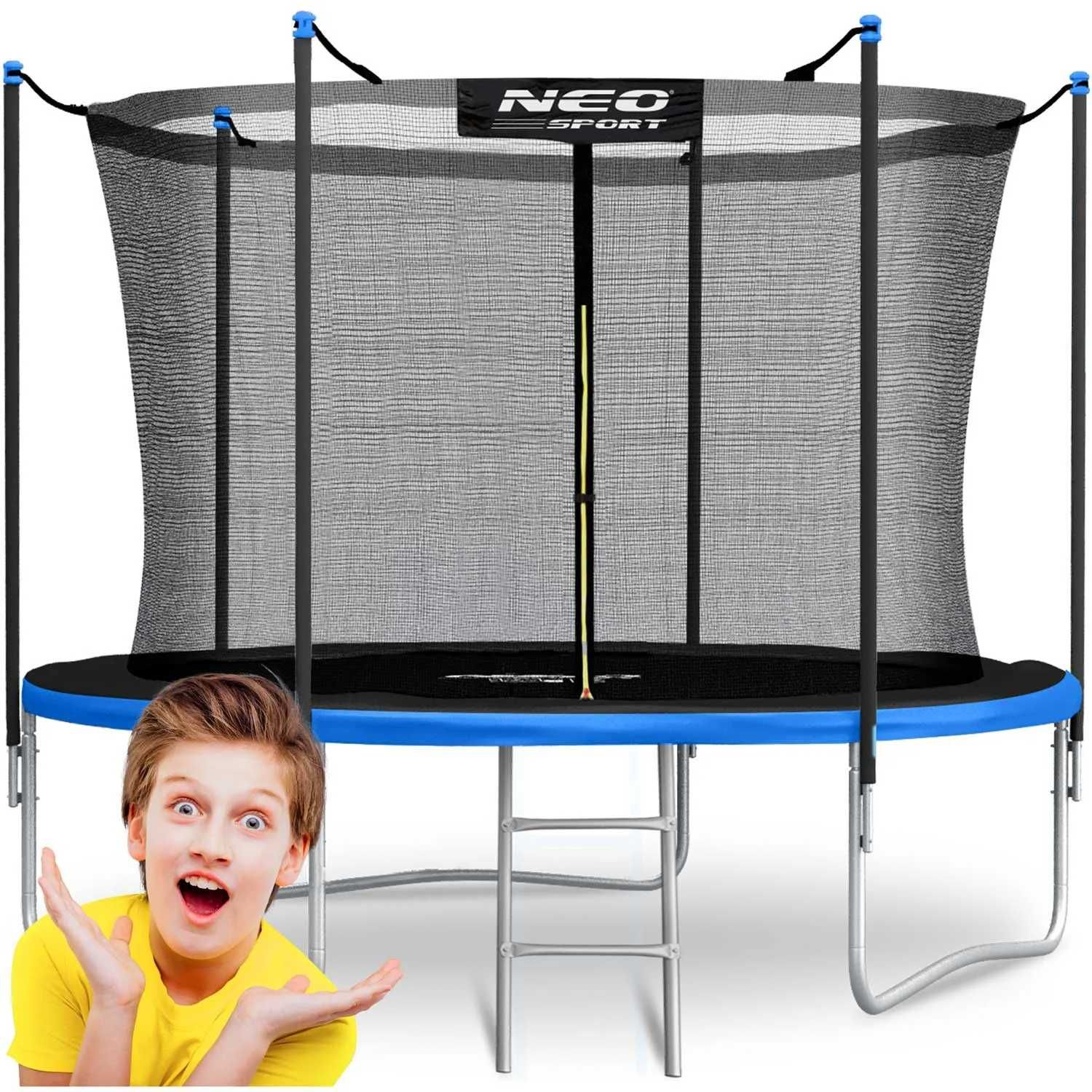 Trampolina Ogrodowa 252 cm (8FT) z Siatką – Dla Dzieci – NeoSport–Nowa
